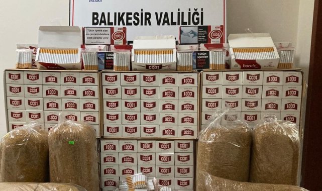 Polisten kaçak tütün ve sigara operasyonu