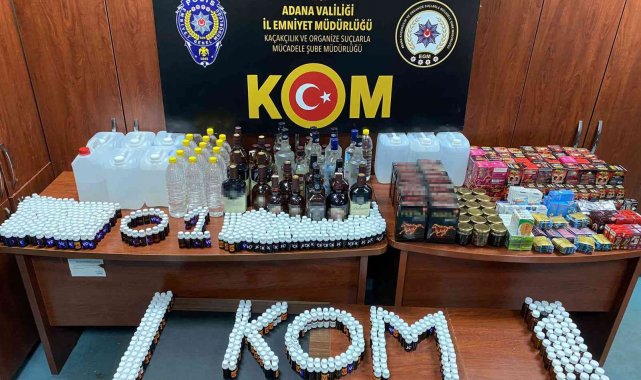 Adana'da 102 şişe sahte içki ele geçirildi