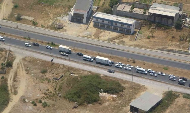 Antalya'da helikopter ve drone destekli trafik kontrolü