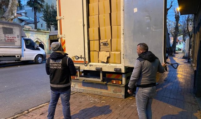 Arnavutköy'de kaçak sigara operasyon: 1 gözaltı
