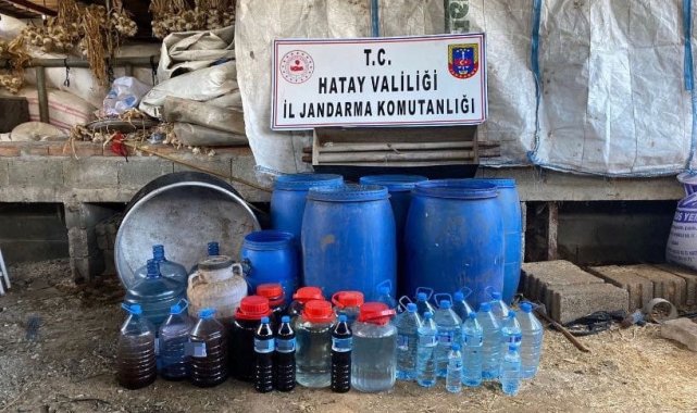 Hatay'da 7 bin litre sahte içki ele geçirildi