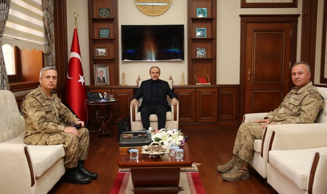 Jandarma Bölge Komutanı Tuğgeneral Köroğlu, Vali Epcim'i ziyaret etti