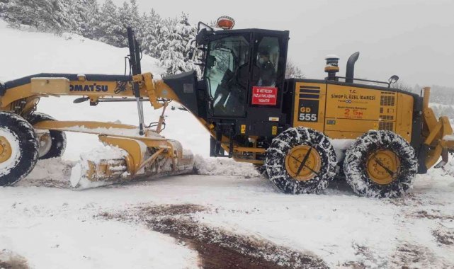 Sinop'ta 157 köy yolu kapalı