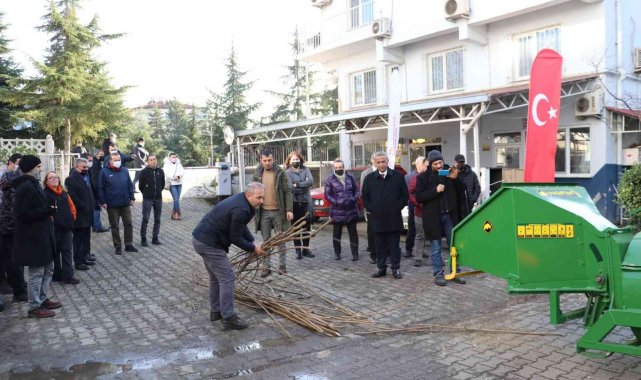 Terme'de fındık dal öğütme makinesi teslimi