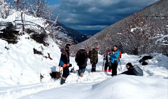 Alaçam Doğa Sporları Kulübü'nün kar mesaisi