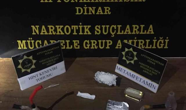 Dinar'da uyuşturucu operasyonu: 3 gözaltı
