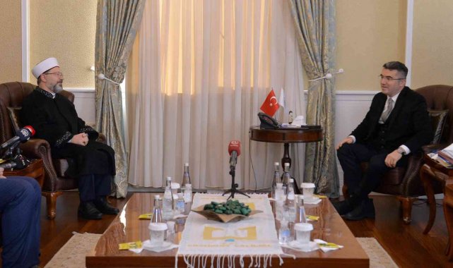 Diyanet İşleri Başkanı Prof. Dr. Ali Erbaş Vali Memiş ve Başkan Sekmen'i ziyaret etti