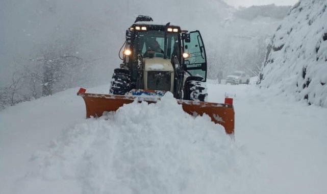 Düzce'de 40 köy yolu kar nedeniyle kapalı