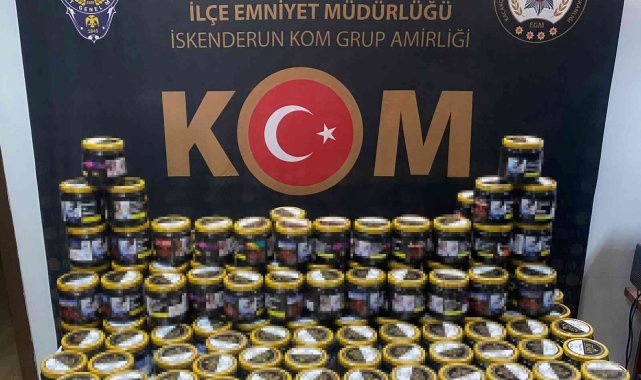 İskenderun'da 150 kilo kaçak nargile tütünü ele geçirildi