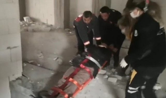 Malatya'da inşaatta düşen bir kişi yaralandı