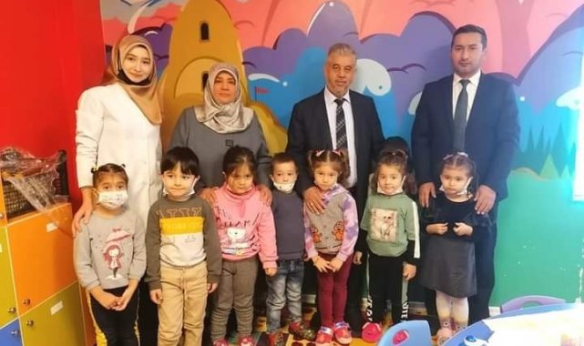 Müftülük heyeti 4-6 yaş Kur'an kursunu ziyaret etti