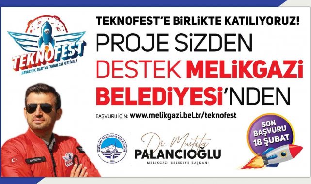Proje gençlerden destek Melikgazi'den