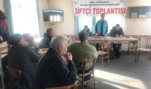 Simav'da çiftçi bilgilendirme toplantısı
