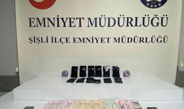 Şişli'de uygulamada durdurulan araçtan uyuşturucu çıktı