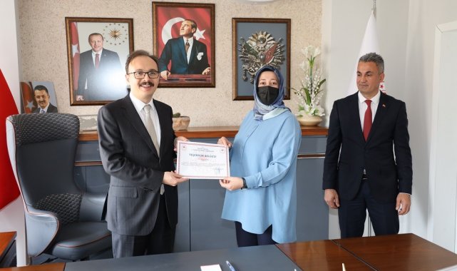 Vali Kızılkaya'dan başarılı personele teşekkür belgesi