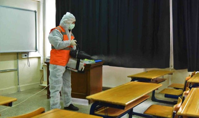 Altınordu'da okullarda yaklaşık 2 milyon metrekare alan dezenfekte edildi