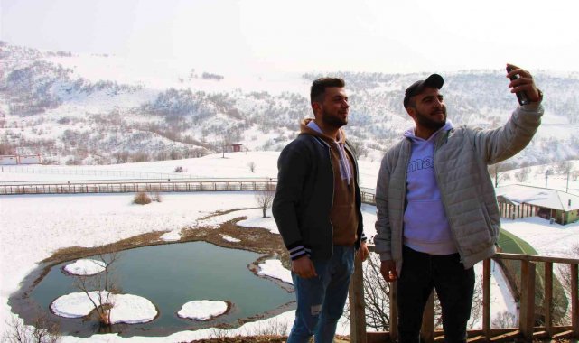 Bingöl'ün yüzen adalarında kış güzelliği