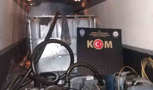 Çeşme'de 2 bin litre kaçak akaryakıt ele geçirildi