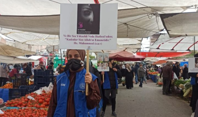 Milas'ta ''Kadına Yönelik Şiddete Dur De'' Eylemi