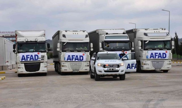 Tekirdağ'dan Ukrayna'ya 9 tır insani yardım gönderildi