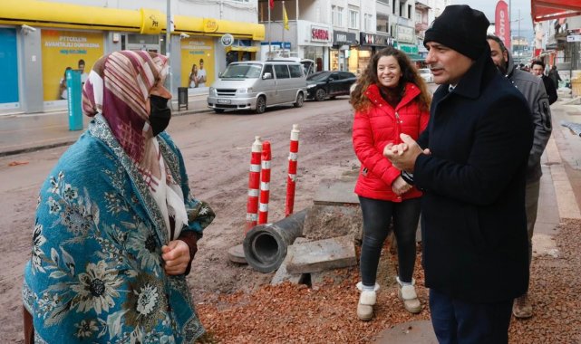 Başkan Söğüt, Ağadere Caddesi'nde incelemelerde bulundu