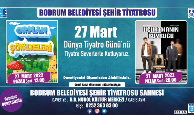 Bodrum'da Dünya Tiyatrolar Gününe Özel İki Oyun Sahnelenecek