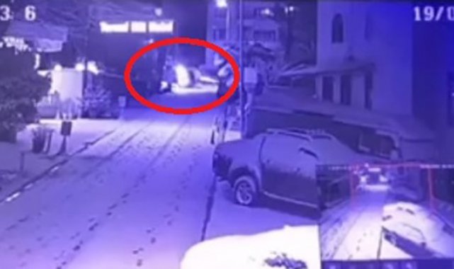 Bursa'da karda takla atan cip saniye saniye kameralarda