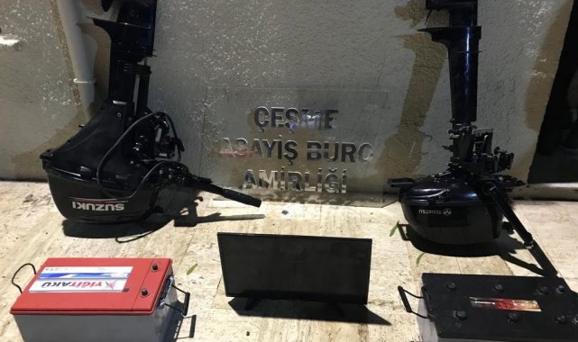 Çeşme'de teknelerden hırsızlık yapan zanlılar yakalandı