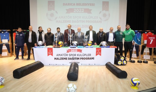 Darıca Belediyesi'nden amatör spor kulüplerine malzeme desteği