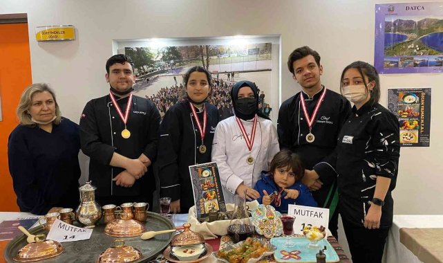 Datçalı öğrenciler 'Osmanlı Mutfağı Yemek Yarışması'ndan 5 gümüş madalya ile döndü