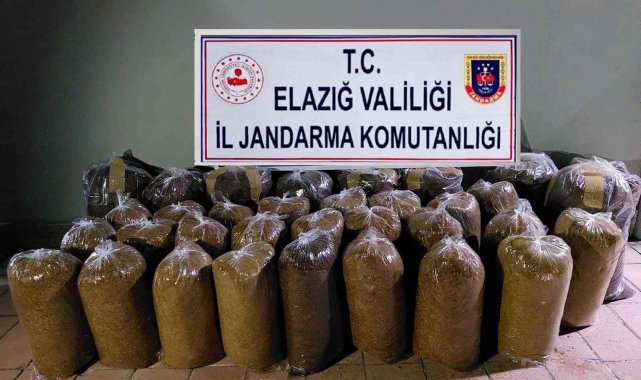 Elazığ'da 215 kilogram kaçak tütün ele geçirildi