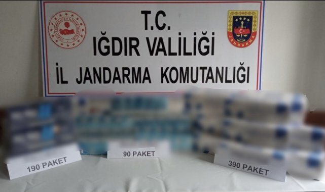 Iğdır'da 900 paket kaçak sigara ele geçirildi
