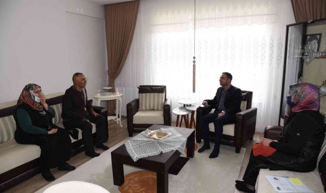 Kaymakam Aslan'dan şehit ailelerine ziyaret