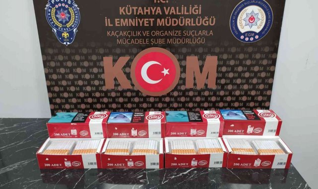 Kütahya'da makaron ve gümrük kaçağı sigara ele geçirildi