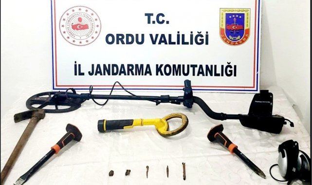 Ordu'da izinsiz define aramasına suçüstü