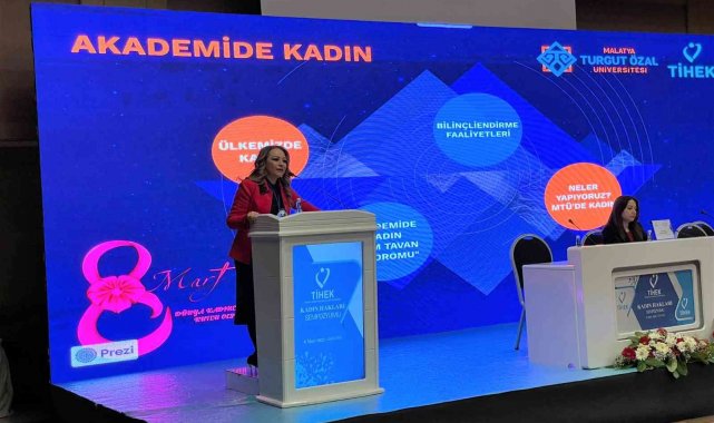 Rektör Karabulut'tan Akademide kadın konulu sunum