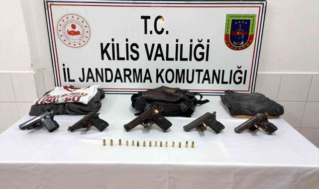 Suriye sınırında tabanca operasyonu
