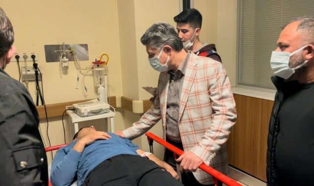 AK Parti'li Özkan ve Başkan Tulup'tan kazada yaralanan işçilere ziyaret