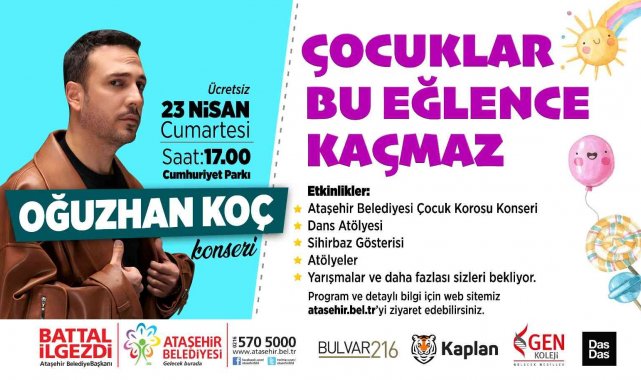Ataşehir'de 23 Nisan coşkusu yaşanacak