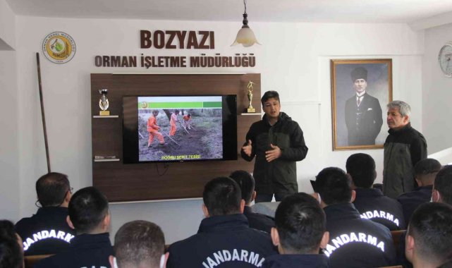 Bozyazı'da jandarma personele yangın eğitimi