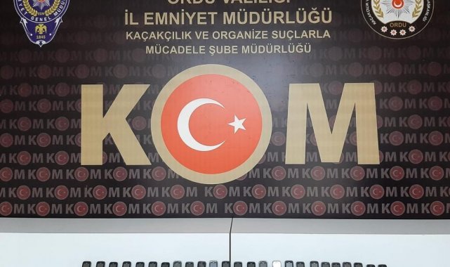 Ordu'da kaçak cep telefonu operasyonu