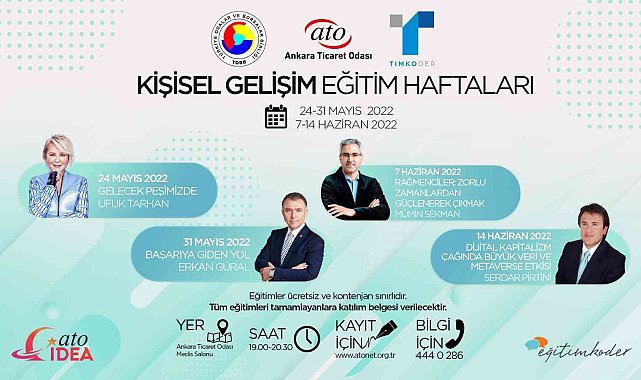 'Kişisel Gelişim Eğitim Haftaları' başlıyor