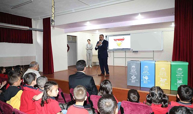 Develi Belediyesi'nden ilkokul öğrencilerine 'sıfır atık eğitimi'