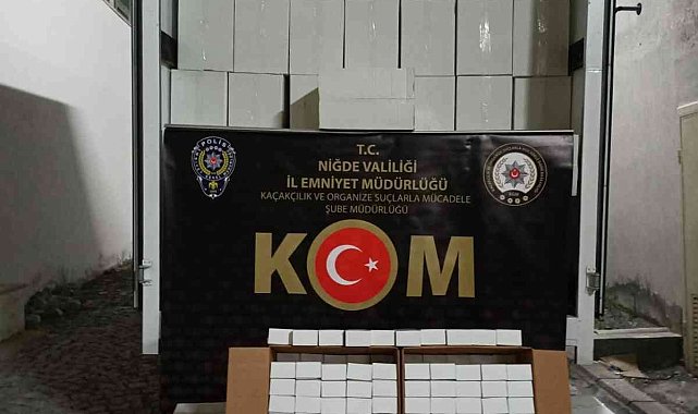 Niğde'de 3 milyon 500 bin makaron ele geçirildi