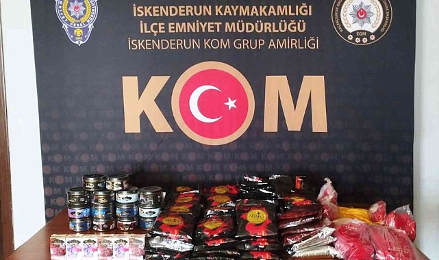 Arsuz'da nargile tütünü ve makaron operasyonu