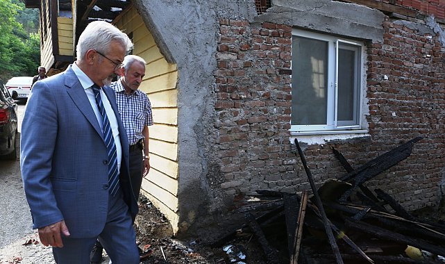 Başkan Erdem'den yangın mağdurlarına destek sözü