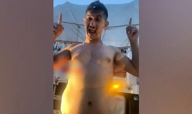  Camı yumrukladı, tükürdü, dans etti...maganda dehşeti böyle görüntülendi!