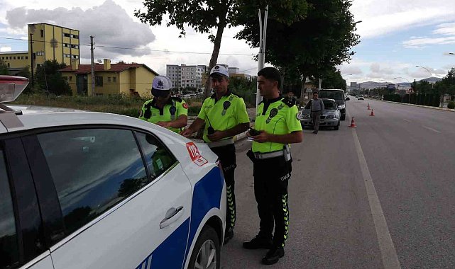 Çorum'da dronlu trafik denetimi