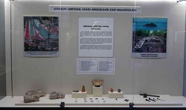 Giresun Adası'ndaki buluntular müzede sergilenmeye başlandı