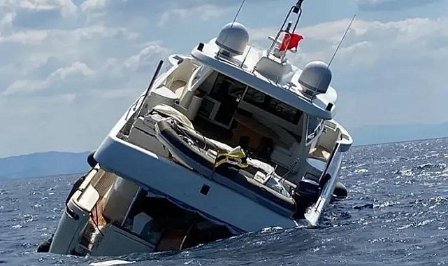 İzmir'de hareketli dakikalar: Su alan milyonluk yattaki 10 kişi kurtarıldı